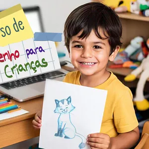 Imagem de capa para o Curso online Desenho para crianças