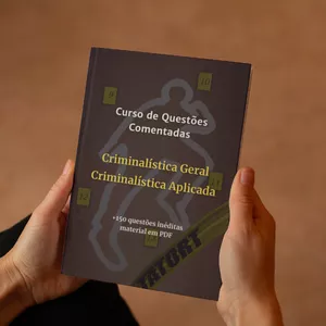 Imagem principal do produto Curso de Questões Comentadas - Criminalística Geral e Aplicada