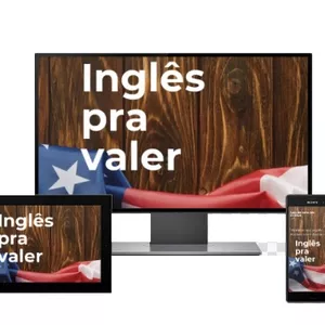 Imagem de capa para o Ebook Inglês Pra Valer - Primeiros passos, Inglês em 21 dias.