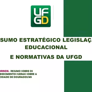 Imagem de capa para o Ebook RESUMO ESTRATÉGICO LEGISLAÇÃO EDUCACIONAL UFGD