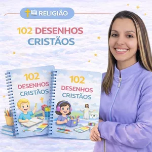 Imagem de capa para o Curso online 102 Desenhos Cristãos para Colorir