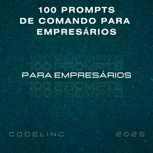 Imagem de capa para o Ebook 100 Prompts para Empresários
