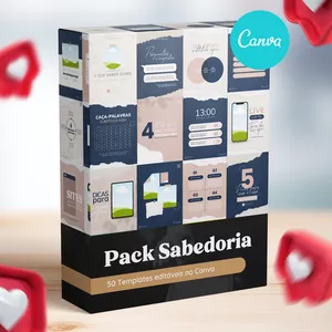 Imagem de capa para o Curso online Pack Sabedoria - Canva Packs
