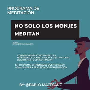 Imagen de portada para Curso online programa de meditación guiado "No solo los monjes meditan"