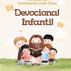 Imagem de capa para o Ebook Devocional Infantil - 30 dias de Aventura com Deus