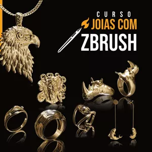 Imagem de capa para o Curso online Joias com Zbrush + Bônus modelando com IA