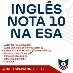 Imagem de capa para o Curso online Inglês Nota 10 na ESA - Inglês para Concursos