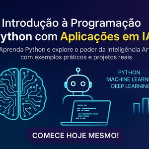 Imagem de capa para o Ebook Introdução à Programação Python com  aplicações em Inteligência Artificial