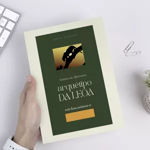 Imagem de capa para o Ebook Caderno de Afirmações Positivas - Arquétipo da Leoa