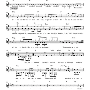 Imagem de capa para o Ebook Eu Sou Mistério - Canção &amp; Louvor -  - Cifra - Melodia e Letra