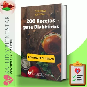 Imagen de portada para Ebook +200 Recetas exclusivas para diabéticos 