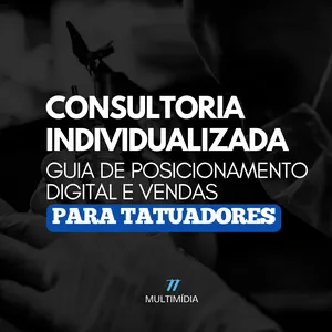 Imagem de capa para o Serviço online CONSULTORIA INDIVIDUAL | APLICAÇÃO NA PRÁTICA DO GUIA DE POSICIONAMENTO DIGITAL E VENDAS PARA TATUADORES