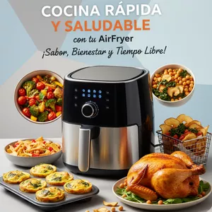 Imagen de portada para Curso online E-book “Air-Fryer: Comida Rápida, Sana y Sabrosa” 