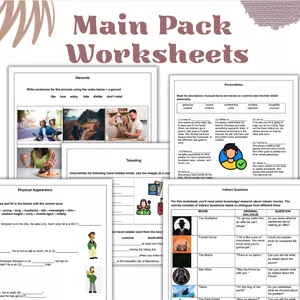 Cover image for Online course  Main Pack Worksheets - Full Set: Elementary + Intermediate + Conversation