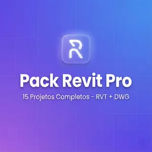 Imagem de capa para o Curso online Pack Revit Pro – 15 Projetos Completos (RVT + DWG)