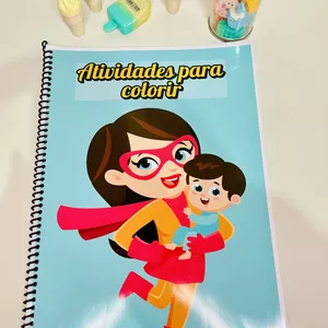 Imagem de capa para o Ebook Atividades de Colorir Dia das Mães 🎨🤱