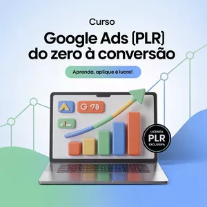 Imagem de capa para o Curso online Curso Google Ads [PLR]: Do Zero à Conversão — Aprenda, Aplique e Venda com Lucro