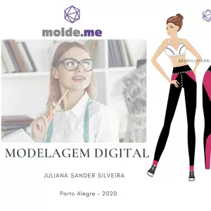 Imagem principal do produto Intermediário Fitness (2) - Legging com bolso - Descomplicando 2 | Modelagem Digital