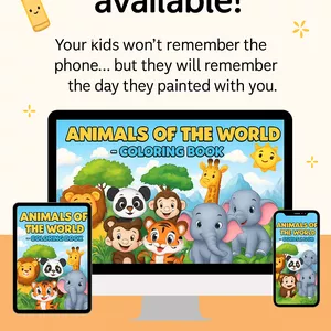 Cover image for Ebook Coloring Book-"Screens OFF: Art to Connect with Your Children"