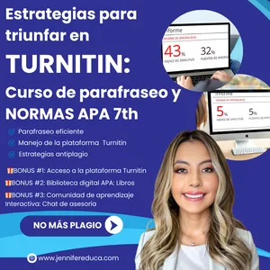 Imagen de portada para Curso online Cómo Triunfar en Turnitin: Curso de parafraseo y normas APA 7 edición.