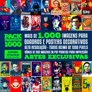 Imagem de capa para o Curso online Pack de Imagens +1000 Artes para Quadros e Posters Decorativos
