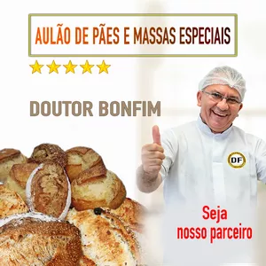 Imagem de capa para o Curso online  AULÃO DE PÃES E MASSAS ESPECIAIS COM, DR. BONFIM