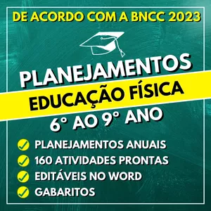 Imagem do curso EDUCAÇÃO FÍSICA - Planejamentos do 6º ao 9º ano - BNCC 2023