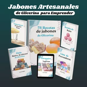 Imagen de portada para Ebook 78 Recetas de Jabones de Glicerina +5 Bonos