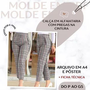 Imagem de capa para o Ebook Calça em Alfaiataria com Pregas na Cintura - Molde em PDF