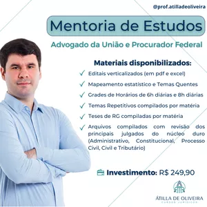 Imagem de capa para o Curso online Mentoria de Organização e Direcionamento - AGU e PGF