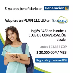 Imagem principal do produto GENERACION E - CURSO CLOUD + CLUB CONVERSACIÓN Básico Beginner a Elementary A1