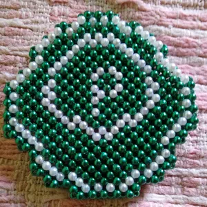 COMO FAZER A CORAÇÃO DO PALMEIRAS DE PÉROLAS OU MIÇANGAS.