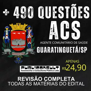 Imagem do curso GUARATINGUETÁ/SP - AGENTE COMUNITÁRIO DE SAÚDE (ACS)