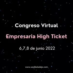 Imagen de portada para Evento online Congreso Virtual Empresaria High Ticket
