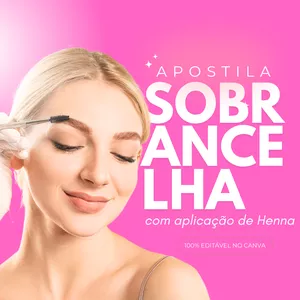 Imagem do curso APOSTILA COMPLETA DESIGNER DE SOBRANCELHA COM APLICAÇÃO DE HENNA