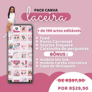 Imagem do curso Pack Canva Laceira
