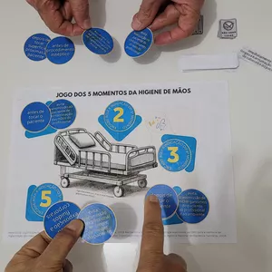 Imagem de capa para o Ebook Jogo dos 5 momentos da Higiene de Mãos