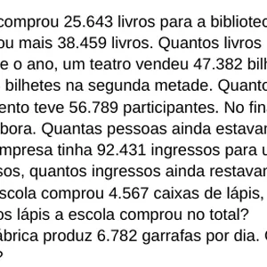 Imagem de capa para o Ebook Problemas matemáticos 4º ano 