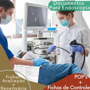 POP'S ENDOSCOPIA, FICHAS DE  ANAMNESE E RECEITUÁRIO, LAUDO E FICHAS DE CONTROLE. FICHAS DIGITAIS PARA PROFISSIONAIS E EMPRESÁRIOS DE CLÍNICAS DE ENDOSCOPIA