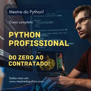 Imagem de capa para o Curso online Python Profissional: do zero ao contratado!