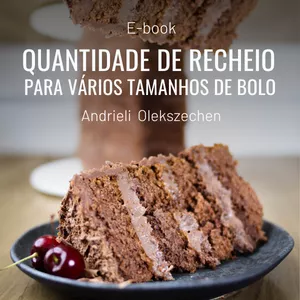 Imagem de capa para o Ebook Quantidade de recheio para vários tamanhos de bolo
