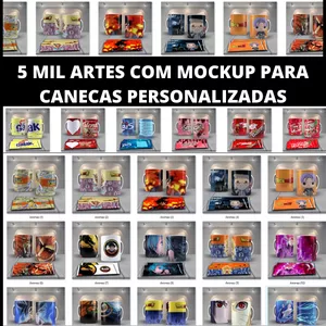 Imagem de capa para o Curso online Pacote com 5000 artes e mockup para canecas personalizadas