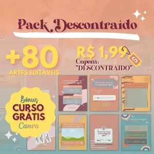 Imagem de capa para o Ebook PACK TEMPLATES - FEED DESCONTRAÍDO
