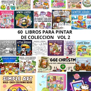 Imagen de portada para Curso online 60 LIBROS PARA PINTAR, DISPONIBLE DE INMEDIATO, EBOOK PARA COLOREAR DE COLECCION VOL 2 