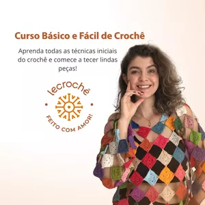 Imagem de capa para o Curso online Curso Básico e Rápido de Crochê 