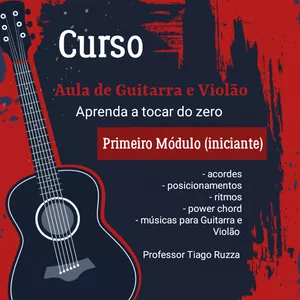 Imagem de capa para o Curso online Curso de Guitarra e Violão - Módulo 1 