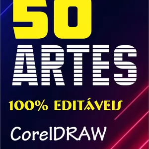 Imagem de capa para o Curso online 50 Artes editáveis para CORELDRAW