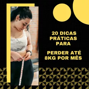 Imagem de capa para o Ebook 20 Dicas práticas para perder de 3 a 8kg por mês