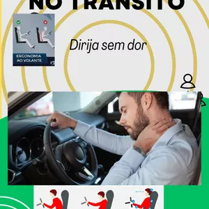 Imagem de capa para o Ebook Ergonomia no trânsito "Dirija sem dor "
