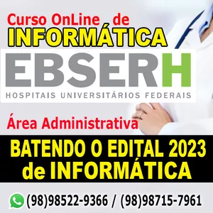 Imagem de capa para o Curso online Curso de Informática para Concurso da EBSERH - Área Administrativa